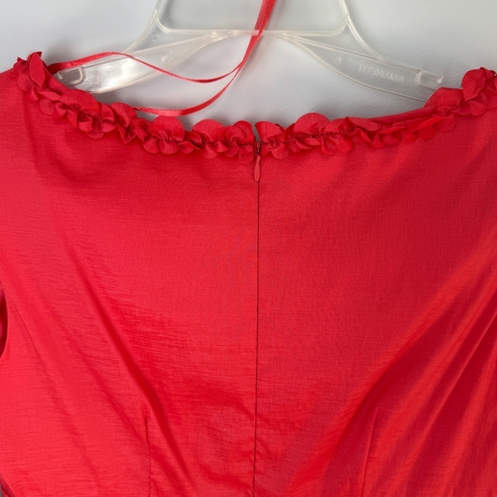 NWT Sandra Darren Pink/Coral Dress Size 6 - Picture 12 of 12